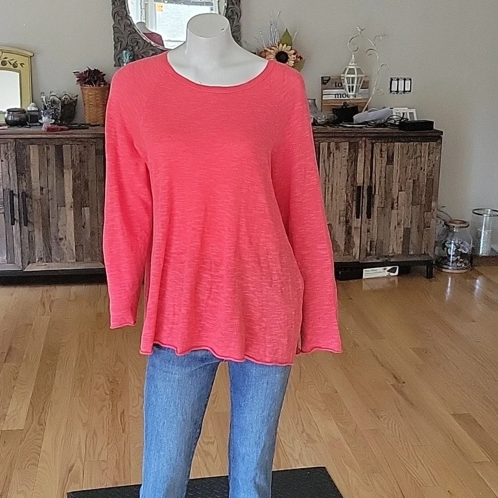 Eileen Fisher Flora Organic Linen and Cotton Blend Top - Picture 1 of 10